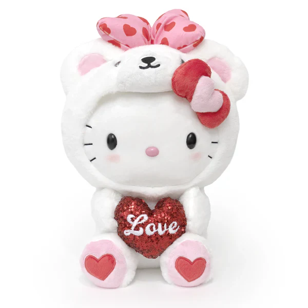 Hello Kitty Heart Bear White 15" Plush