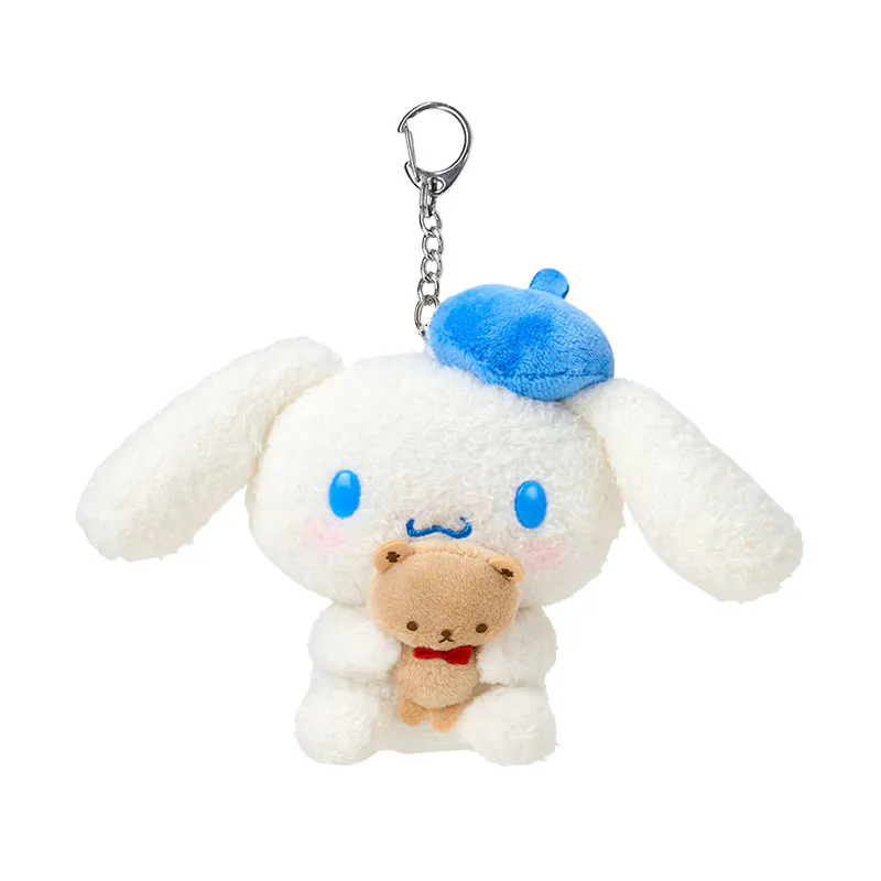 Cinnamoroll Kuma-san Blue Beret Keychain with Mascot