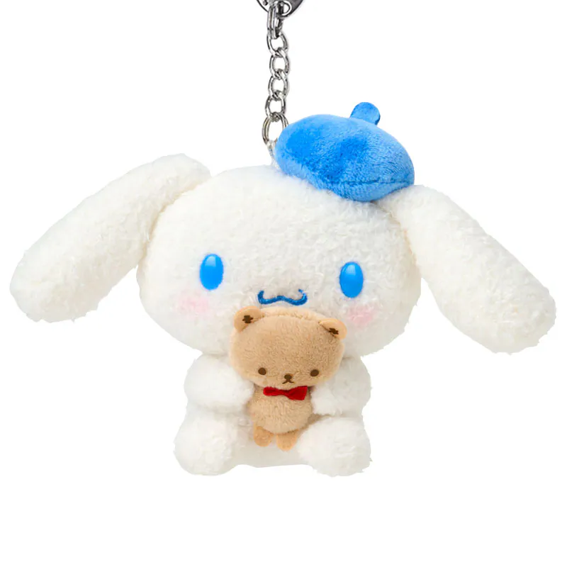 Cinnamoroll Kuma-san Blue Beret Keychain with Mascot - Image 2