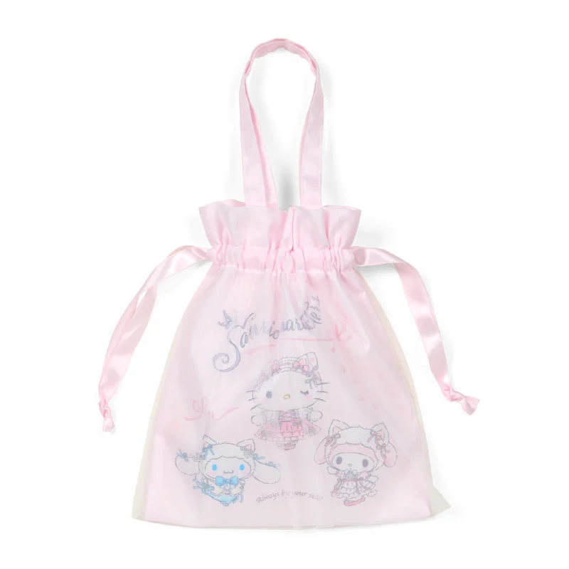 Sanrio Characters Mix White Cat Ballerina Drawstring Bag - Image 3