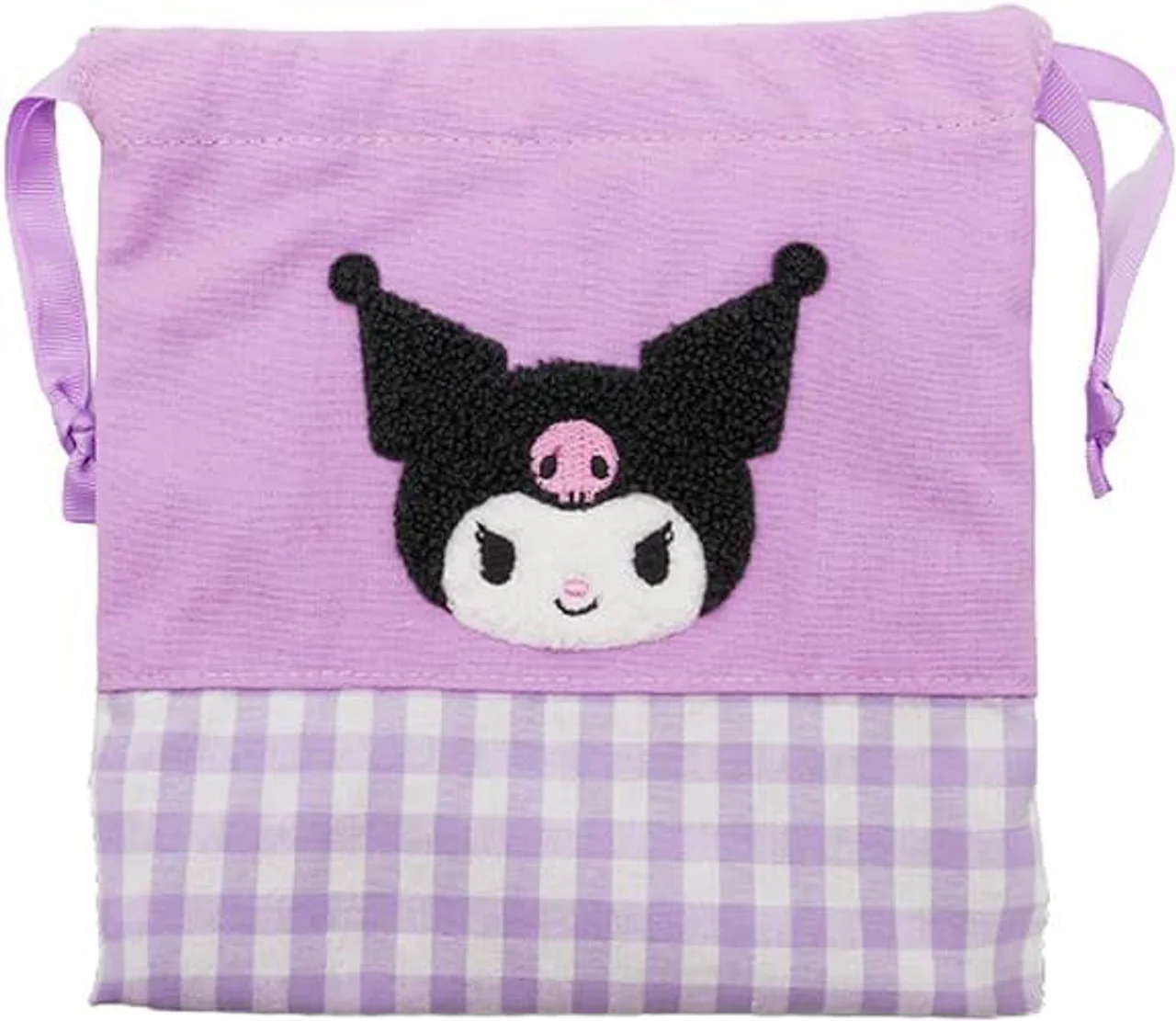 Sanrio Characters Chenille Gingham Drawstring Bag - Image 5