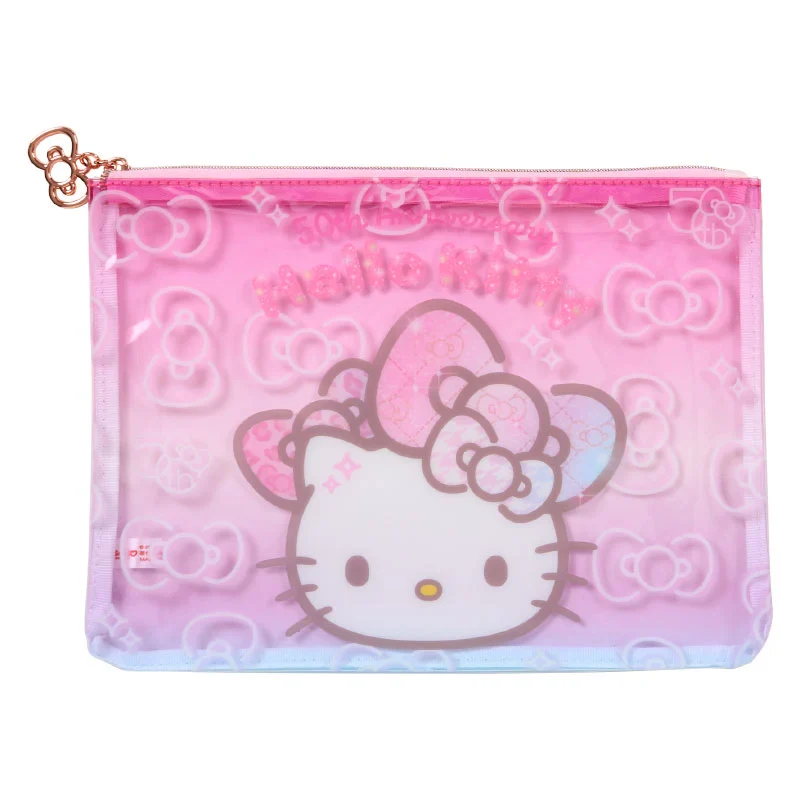Hello Kitty The Fashionable Ribbons 50th Anniversary 2-pc Flat Pouch Set - Image 3