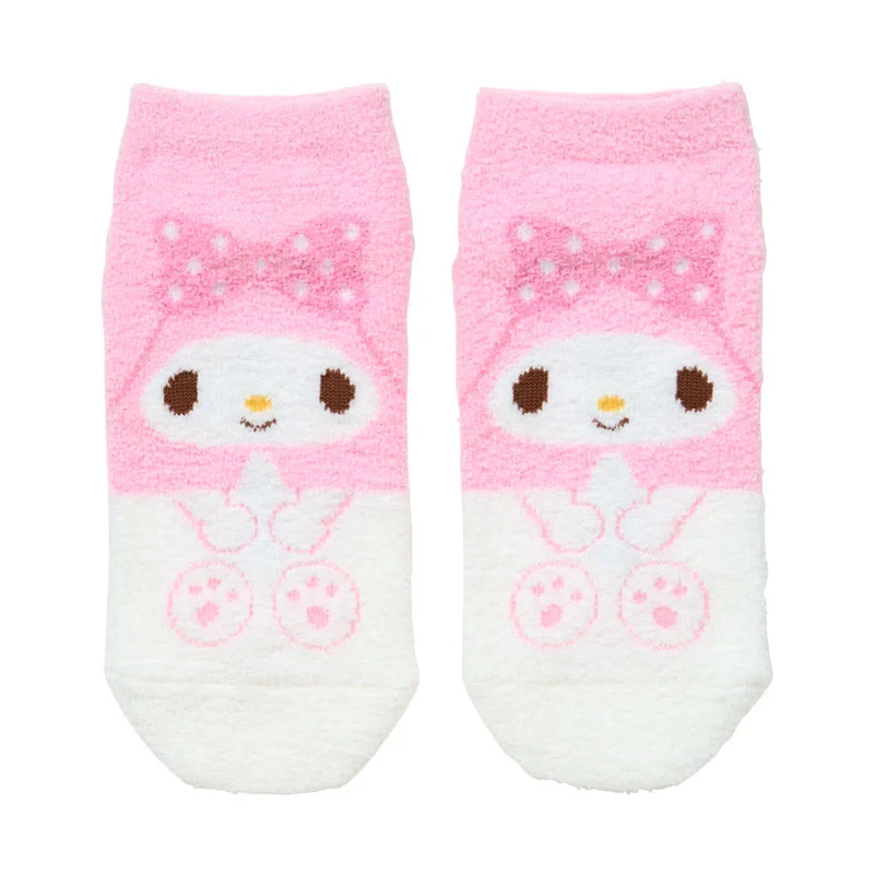 My Melody Face Fluffy Socks