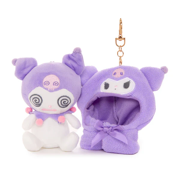 Kuromi Frightened Plush Mascot Keychain - Image 2