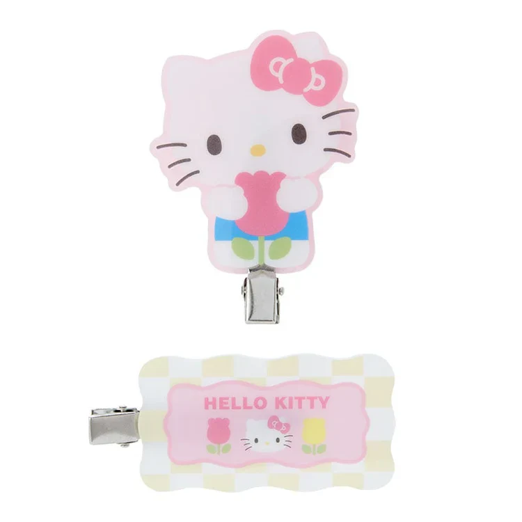 Sanrio Characters Pastel Check Hair Clip - Image 3