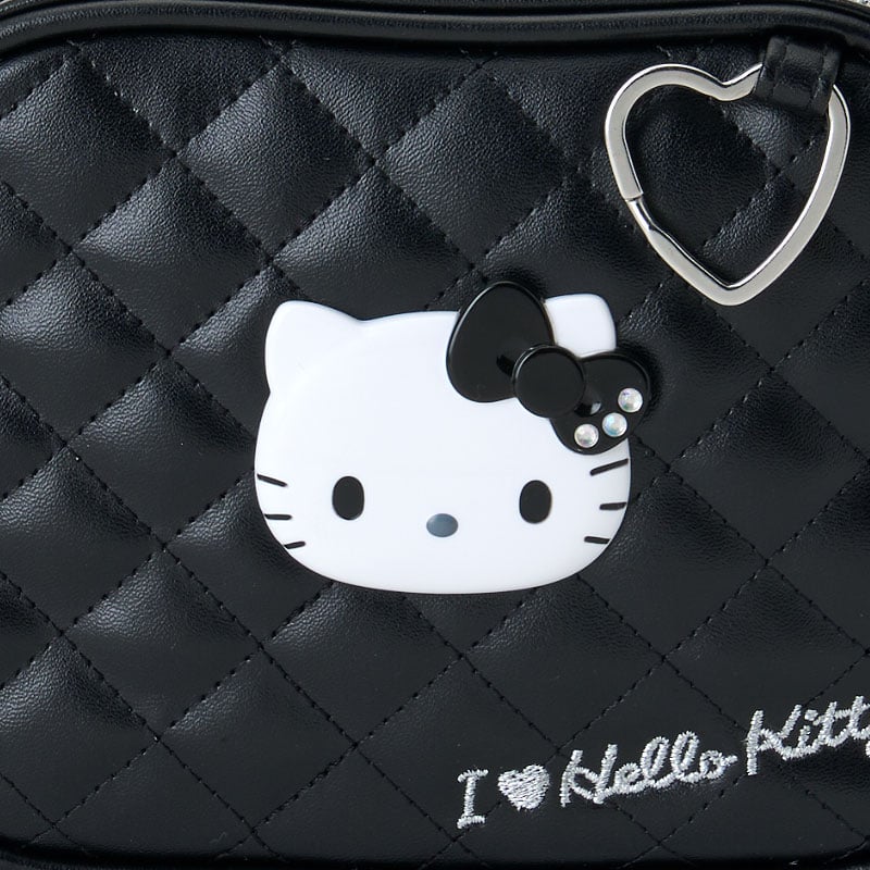 I Love Hello Kitty Black Quilted Zipper Pouch - Image 4