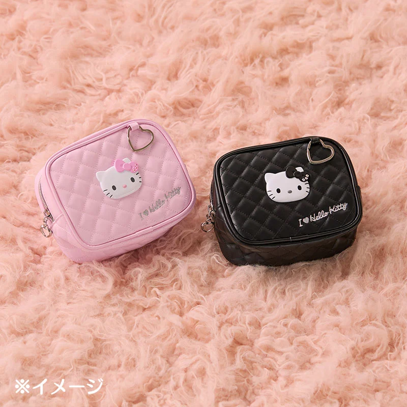 I Love Hello Kitty Black Quilted Zipper Pouch - Image 5