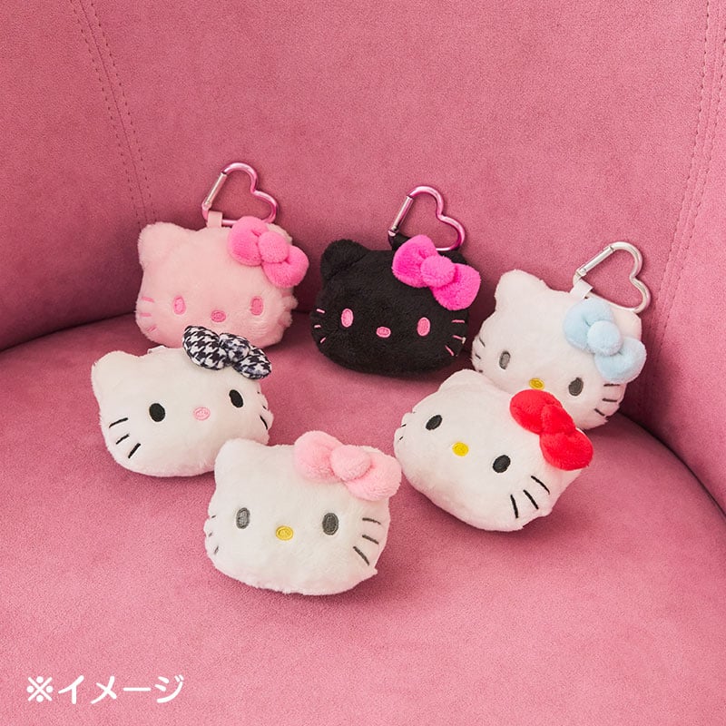 I Love Hello Kitty Pink Monochrome Mascot Plush Keychain - Image 4