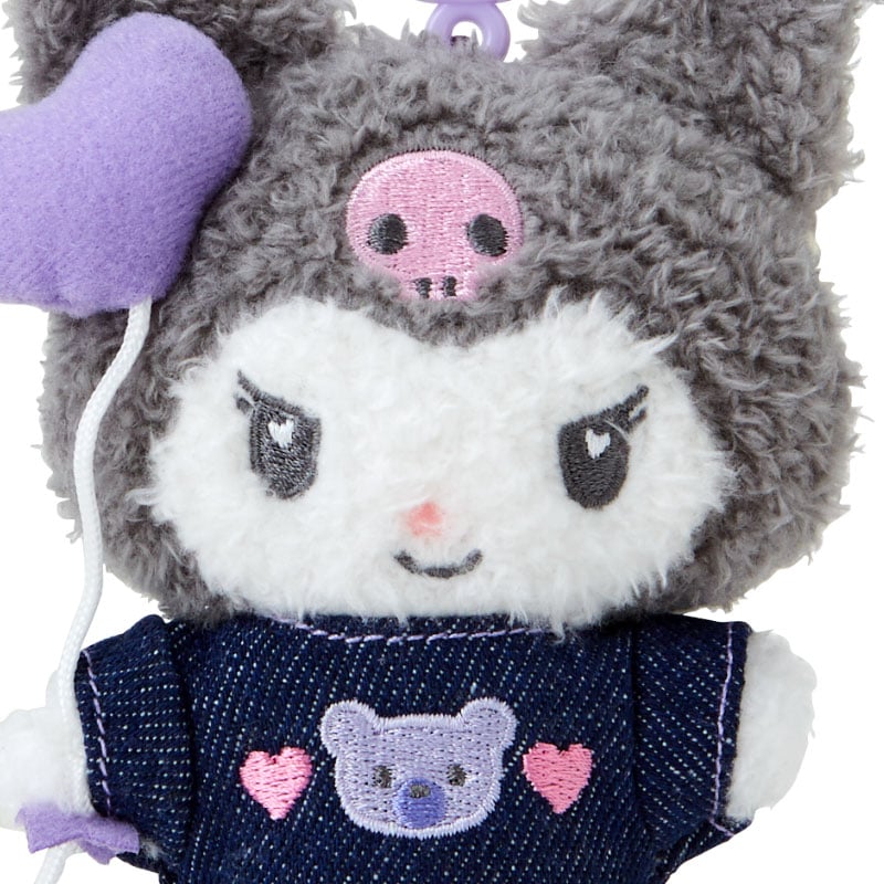 Kuromi Denim Keychain with Mascot - Image 3