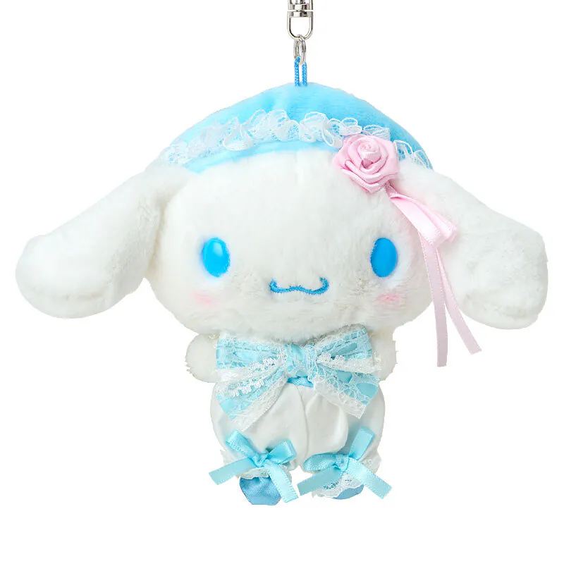Cinnamoroll Pink Frills & Rose Mascot Plush Keychain - Image 3