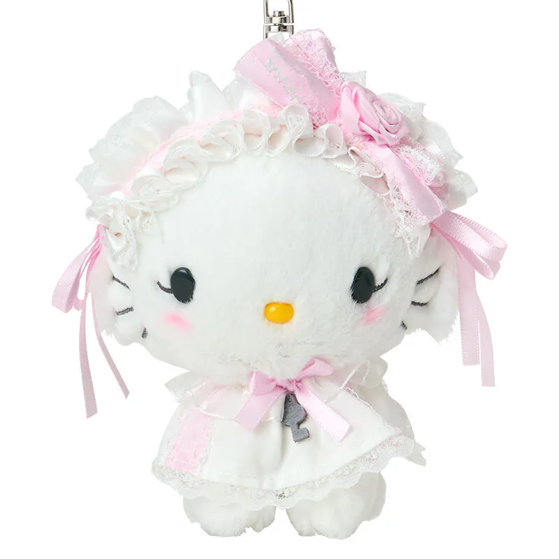Charmmy Kitty Pink Frills & Rose Mascot Plush Keychain - Image 2