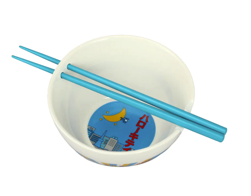 Hello Kitty Kaiju Ramen Bowl with Chopsticks - Image 2