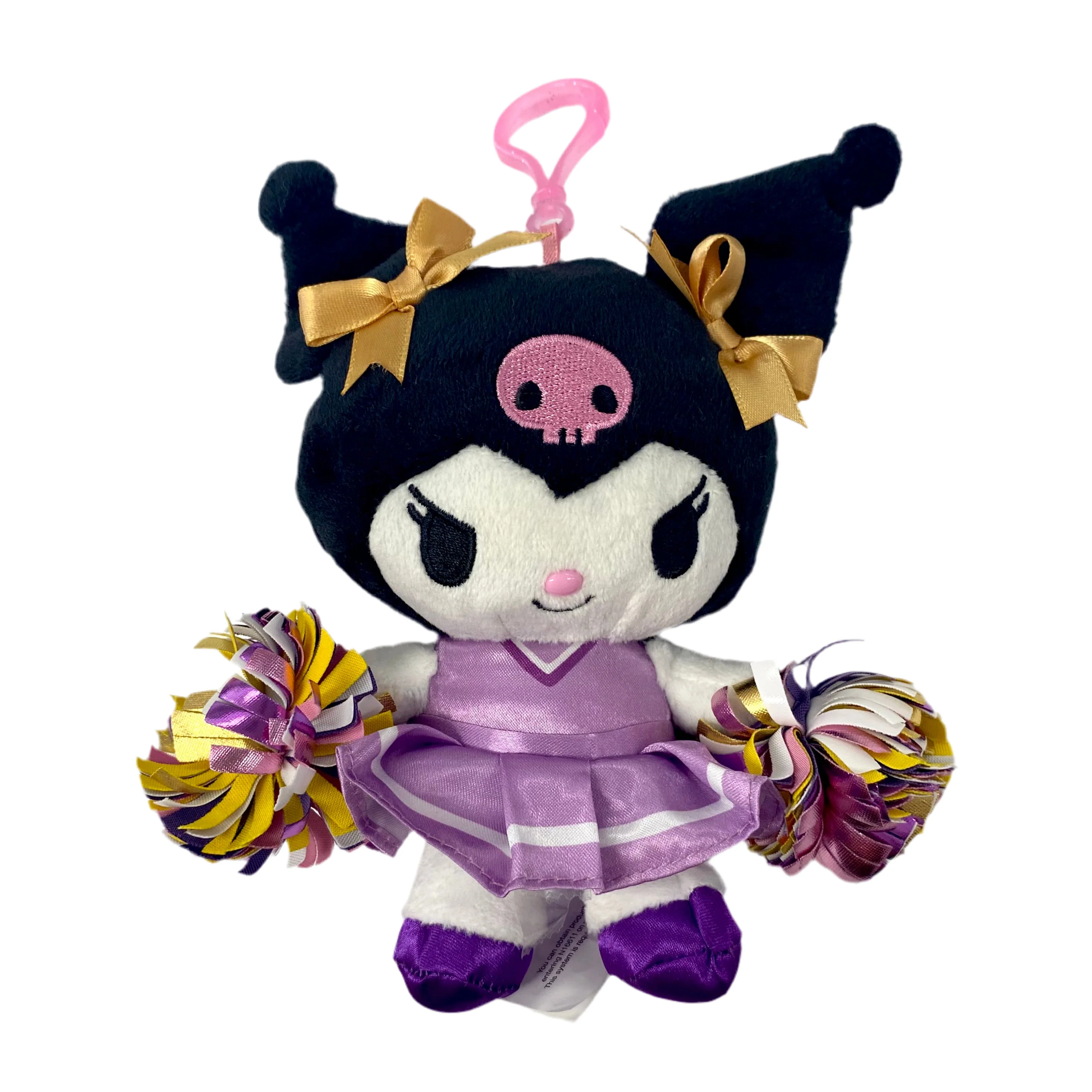 Kuromi Cheerleader Plush Mascot Clip-On