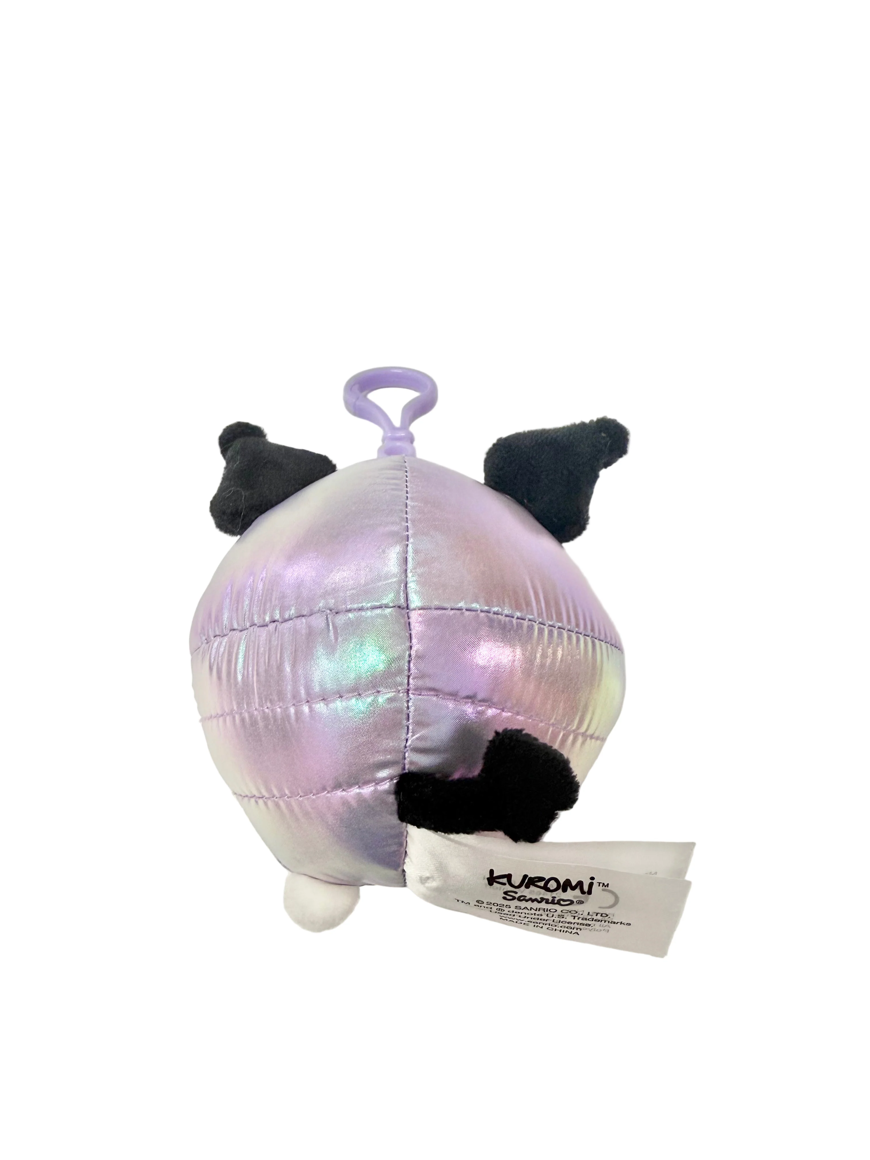 Kuromi Shiny Hooded Puffer Jacket Mascot Clip On - Image 2