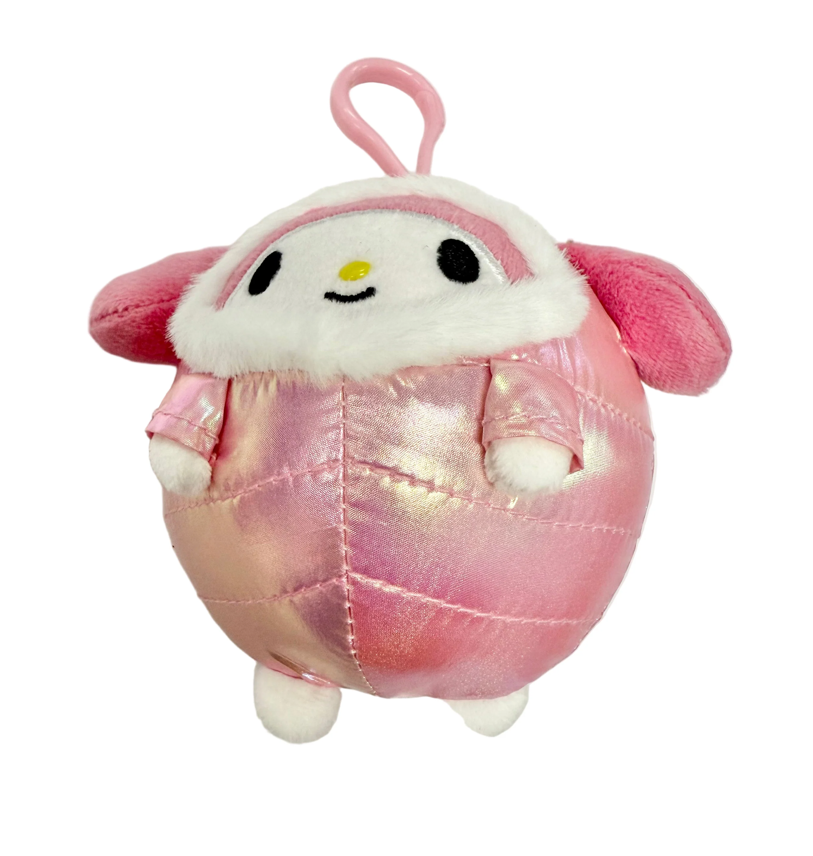 My Melody Shiny Hooded Puffer Jacket Mascot Clip On