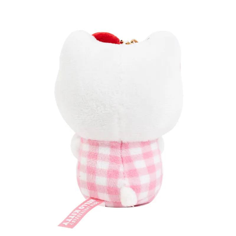 Hello Kitty 50th Anniversary Pink Gingham Mascot Clip On - Image 2