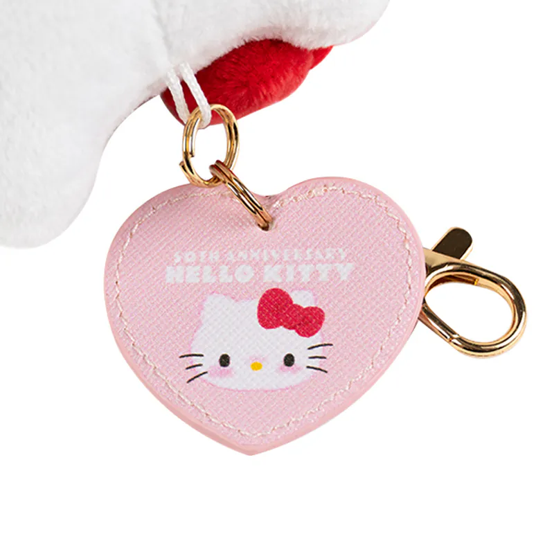 Hello Kitty 50th Anniversary Pink Gingham Mascot Clip On - Image 4