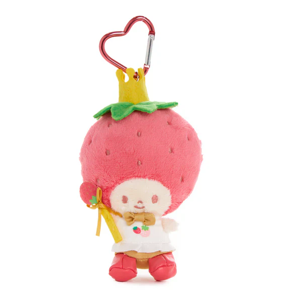 Strawberry King Strawberry News Mascot Clip On