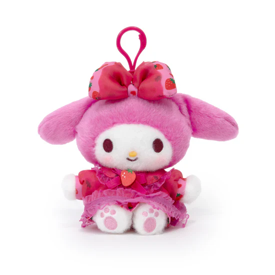 My Melody Strawberry Dress Mascot with Ball Chain