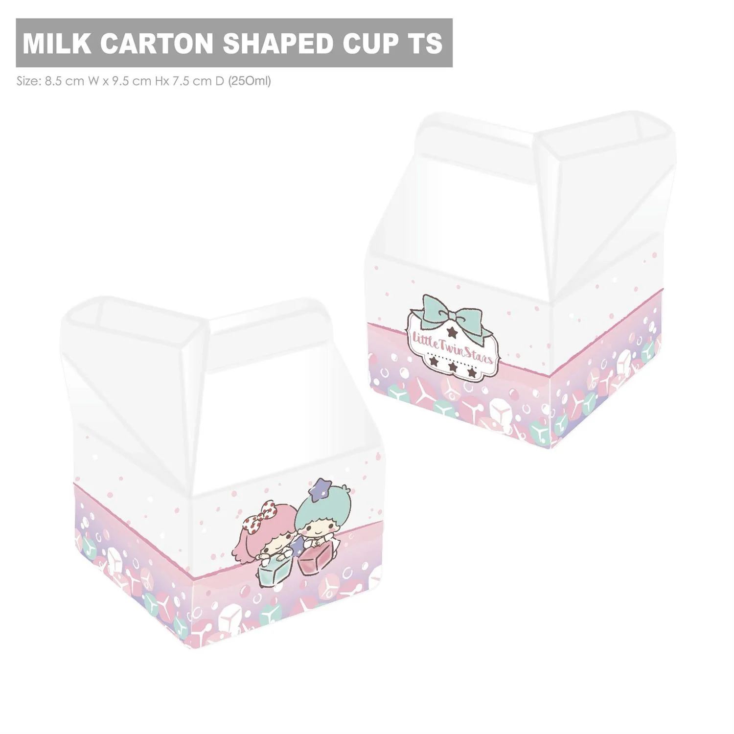 Sanrio Characters Milk Carton Shaped Glass - Image 3