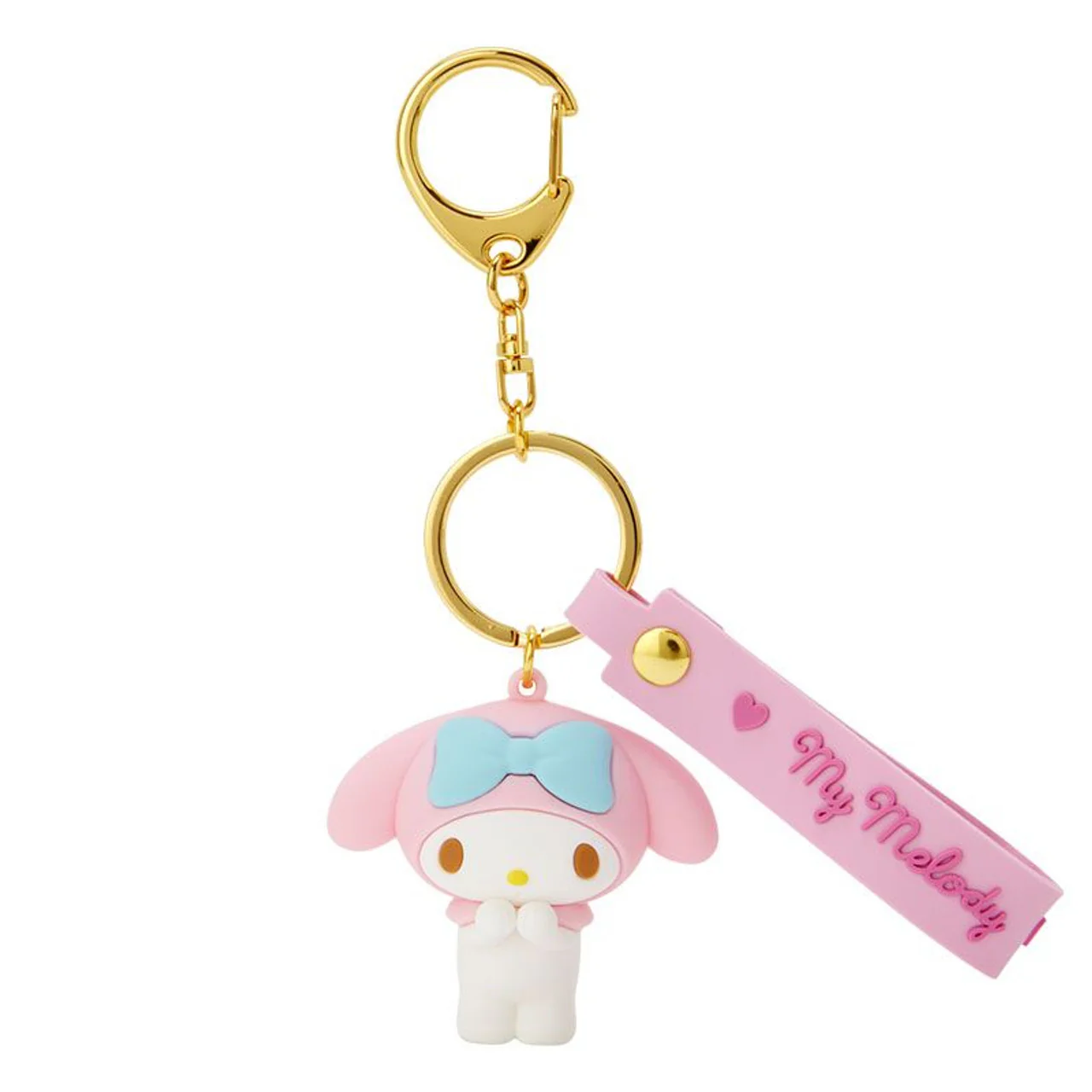 My Melody Keyring with Plastic Mascot