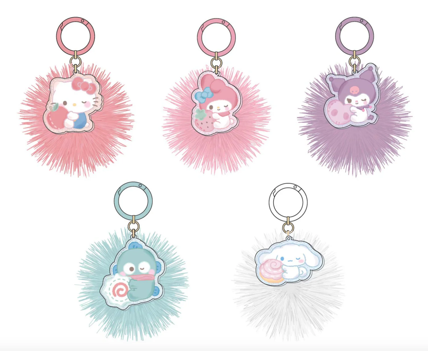 Sanrio Characters Mix Fluffy Charm Blind Box