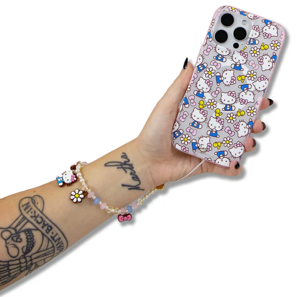 Sonix x Sanrio Hello Kitty Pink Bows Beaded Phone Charm - Image 4