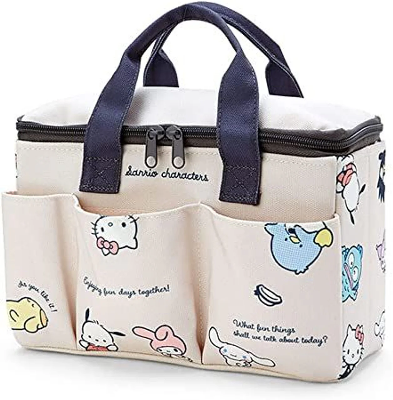 Sanrio Characters Medium Storage Box with Pockets and Handle: - Image 29