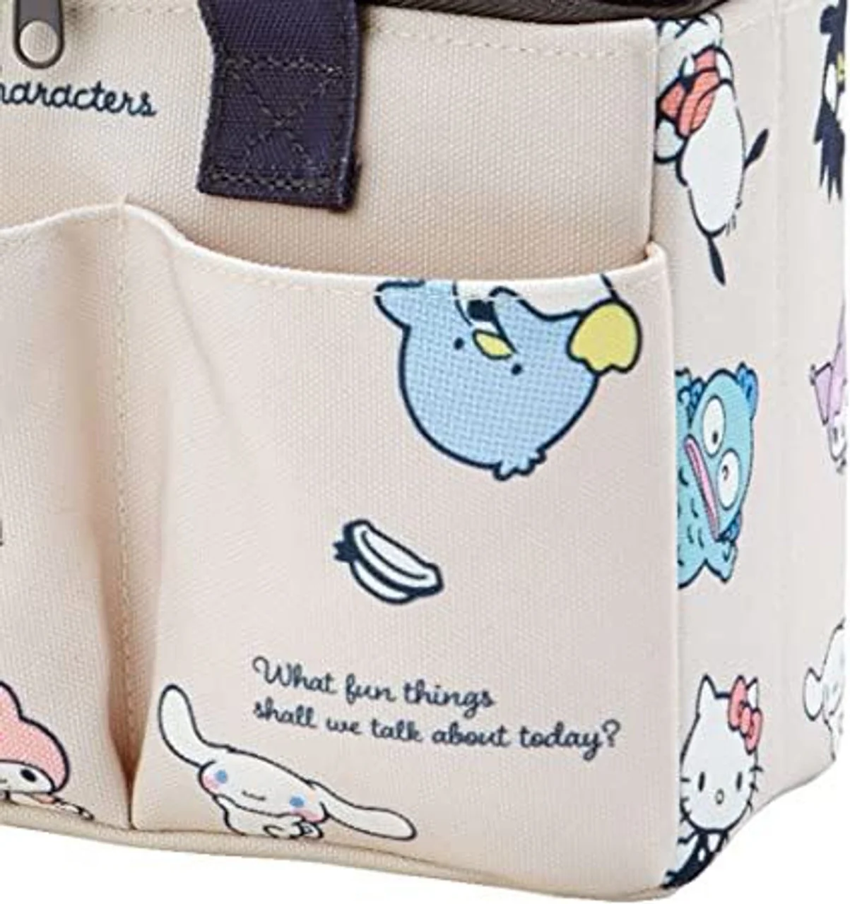 Sanrio Characters Medium Storage Box with Pockets and Handle: - Image 32