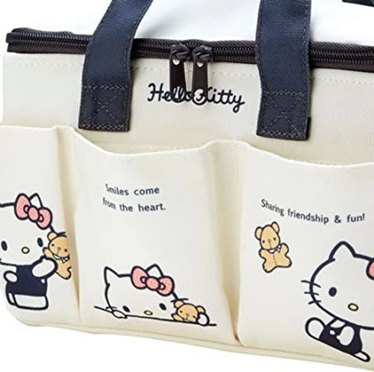 Sanrio Characters Medium Storage Box with Pockets and Handle: - Image 6