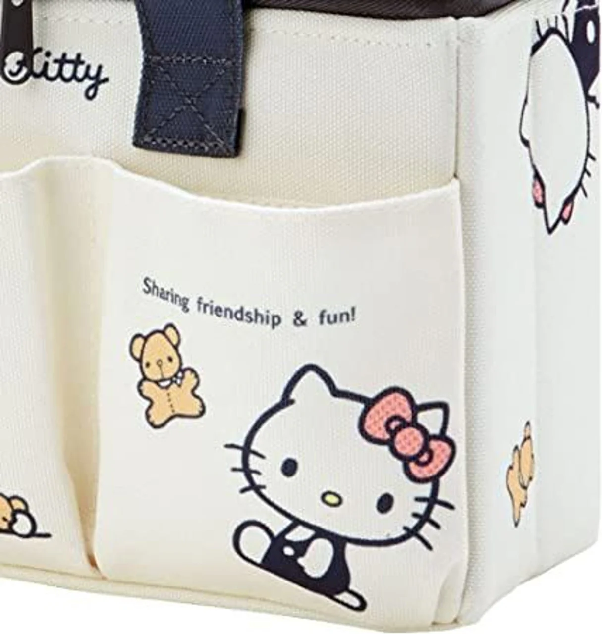 Sanrio Characters Medium Storage Box with Pockets and Handle: - Image 7