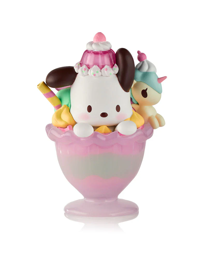 tokidoki x Hello Kitty & Friends Fast Food Pochacco Pink Unicorno Sundae Figurine - Image 2